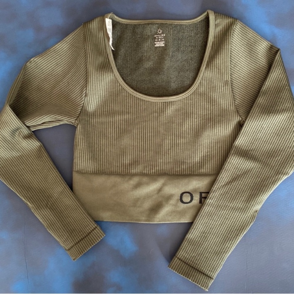 Aerie Women's Green Crop-top size M
